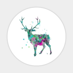 Deer Watercolor Painting Magnet